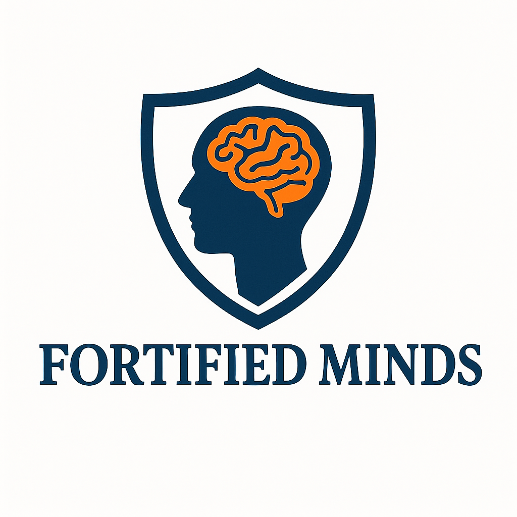 Fortified Minds shield and brain logo